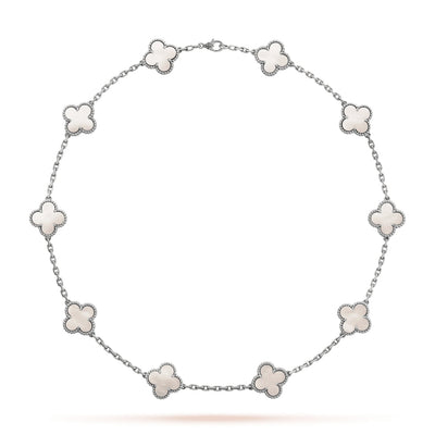 CLOVER | 10 Motiv Sølv Halskæde