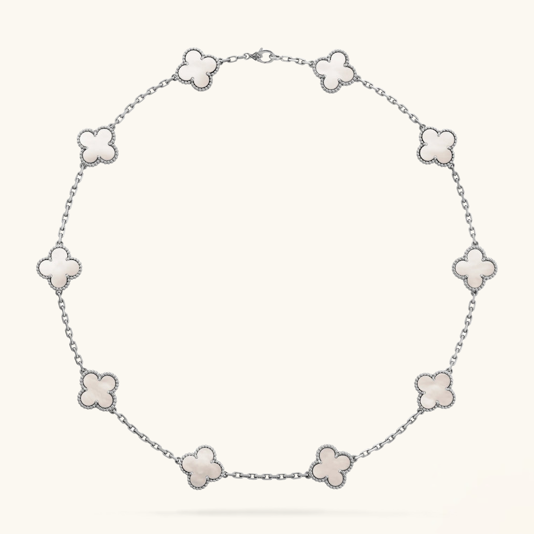 CLOVER | 10 Motiv Sølv Halskæde