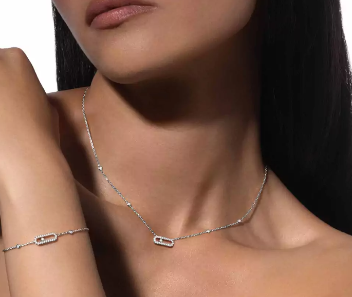 EXCLUSIVE | Mollyanne Diamanté Uno Halskæde – Sølv